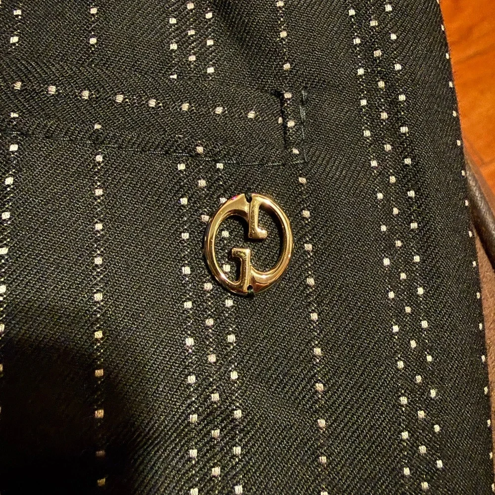 Gucci Black Pinstripe Wide-Leg Men’s Pants